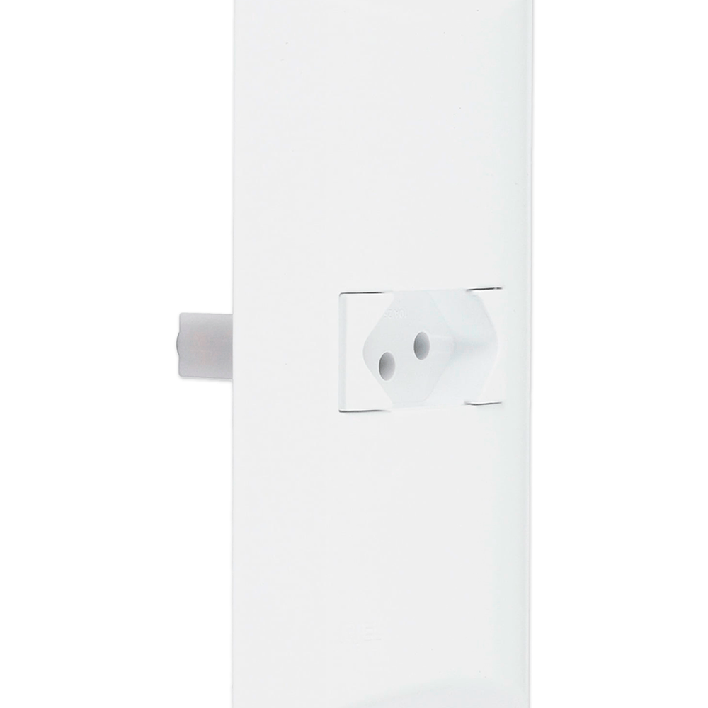 Conjunto Tomada Iriel 10A 220v 2 Polos + Terra 4x2 Branco - dallahomecenter
