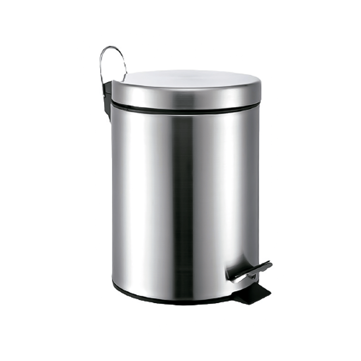 Lixeira Em Aço Inox Mak-Inox 3 Litros Com Pedal Cromada