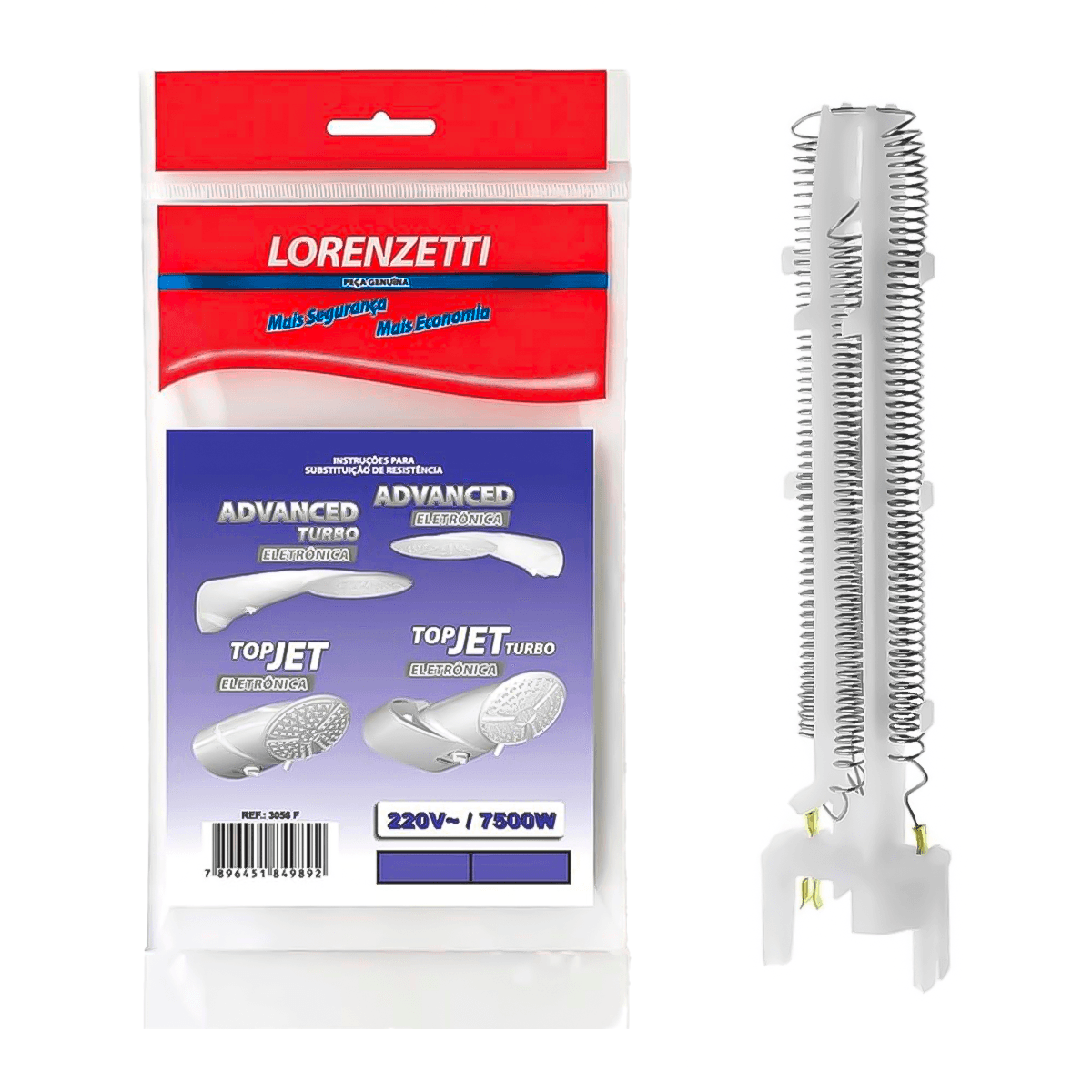 Resistência Elétrica Lorenzetti Advanced/Top Jet 220v 7500w